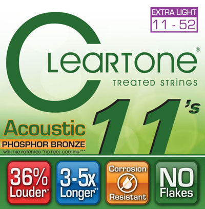 Струны для гитар / Струны для акустической гитары CLEARTONE 7411