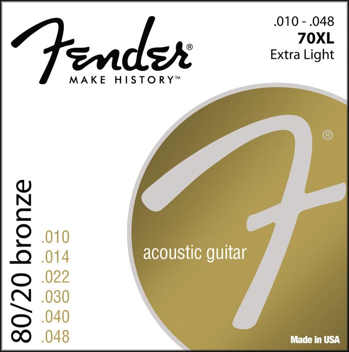 Струни для гітар / Струни для акустичної гітари FENDER 70 XL