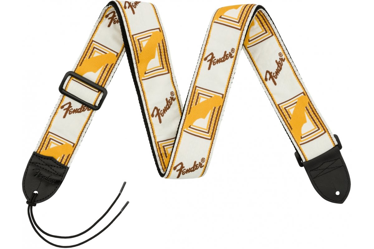 Ремні / Ремінь для гітари FENDER 2 MONOGRAMMED WHITE