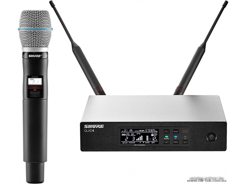 Радіомікрофони та бездротові системи / Радіосистема вокальна SHURE QLXD24/B87A