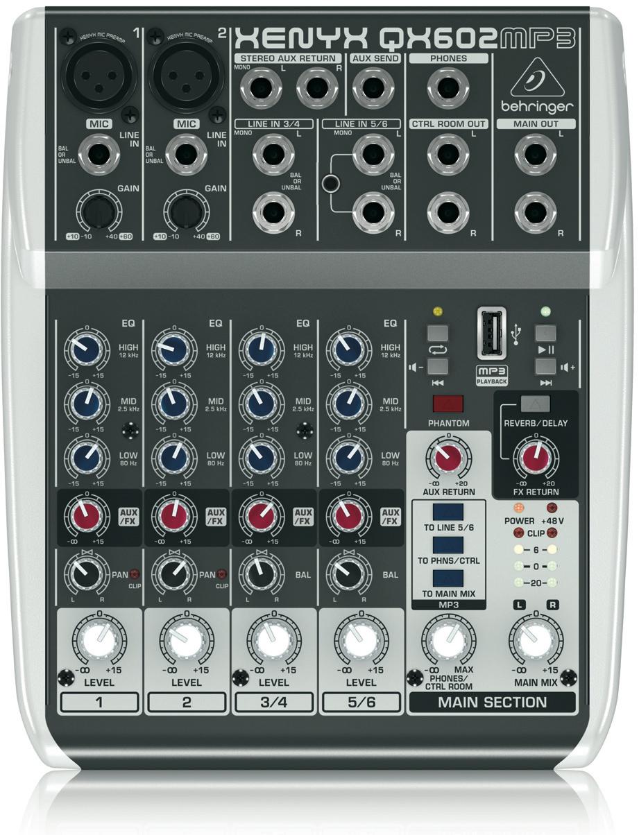 Аналогові пульти / Аналоговий пульт BEHRINGER XENYX QX602MP3