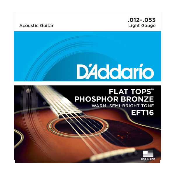 Струны для гитар / Струны для акустической гитары D'Addario EFT16