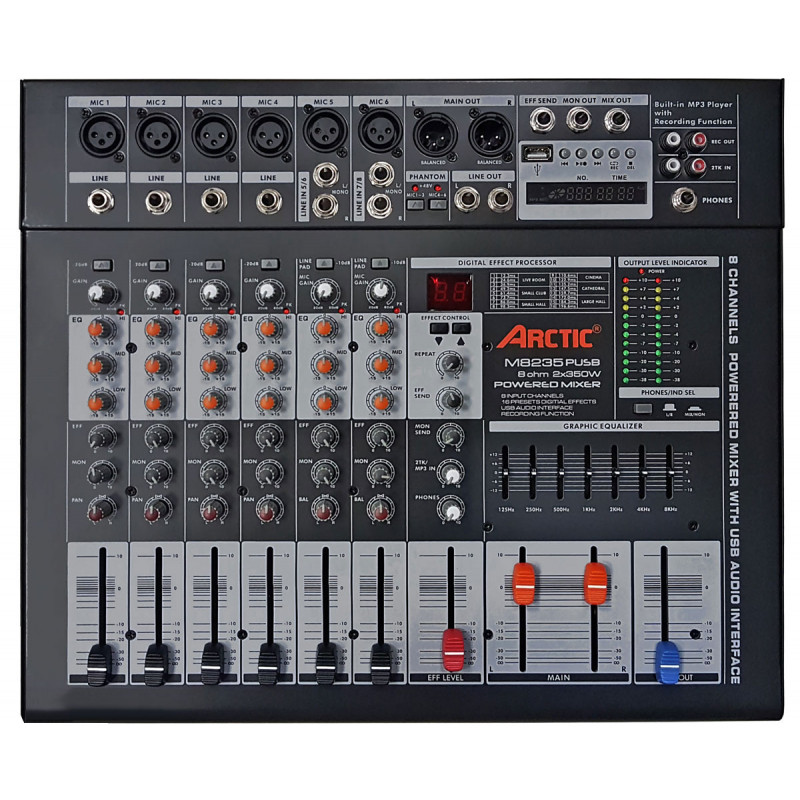 Микшеры с усилителем / Микшерный пульт ARCTIC M8235P USB