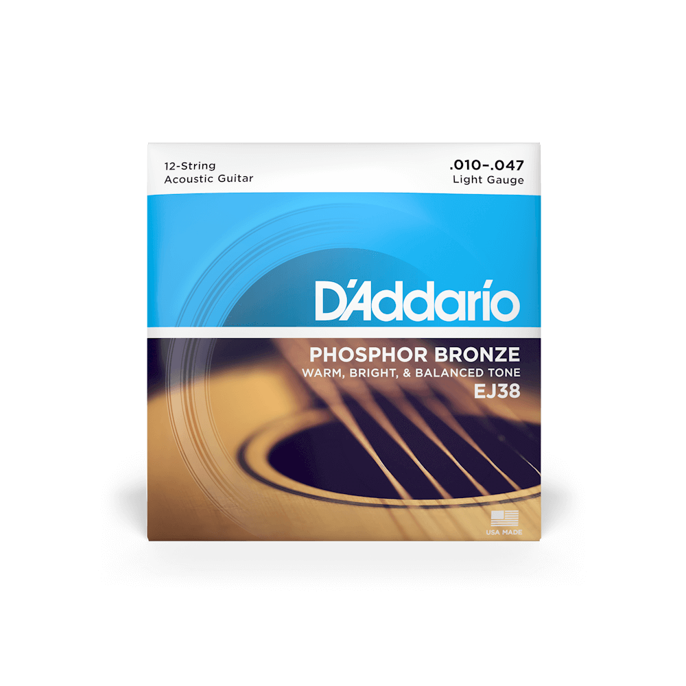 Струни для гітар / Струни для акустичної 12-струнної гітари D'Addario EJ38