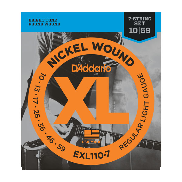 Струни для гітар / Струни для електро гітари D'Addario EXL110-7 XL