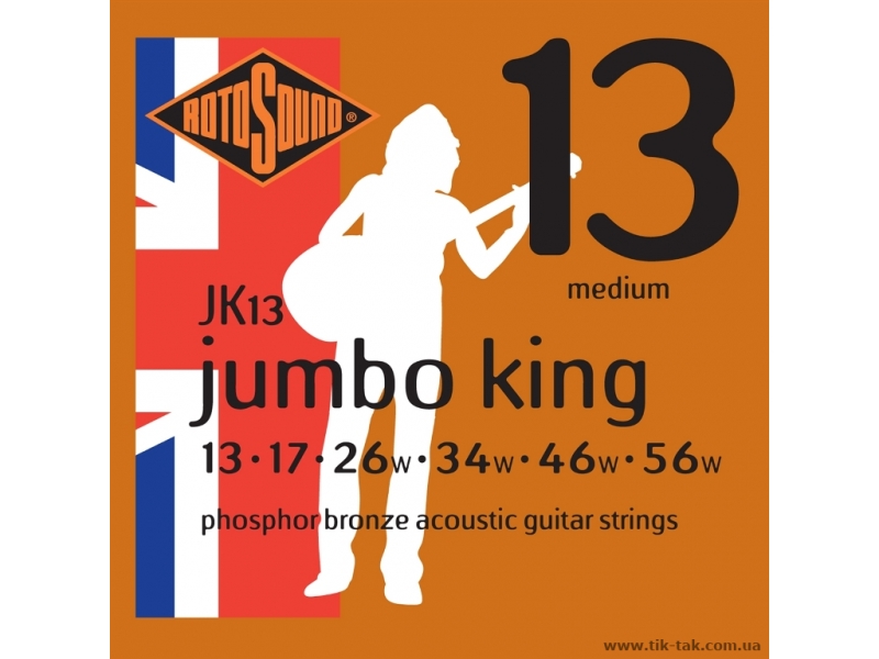 Струны для гитар / Струны для акустической гитары ROTOSOUND JK13