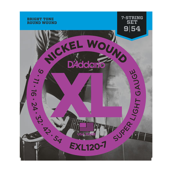 Струны для гитар / D'Addario EXL120-7 XL