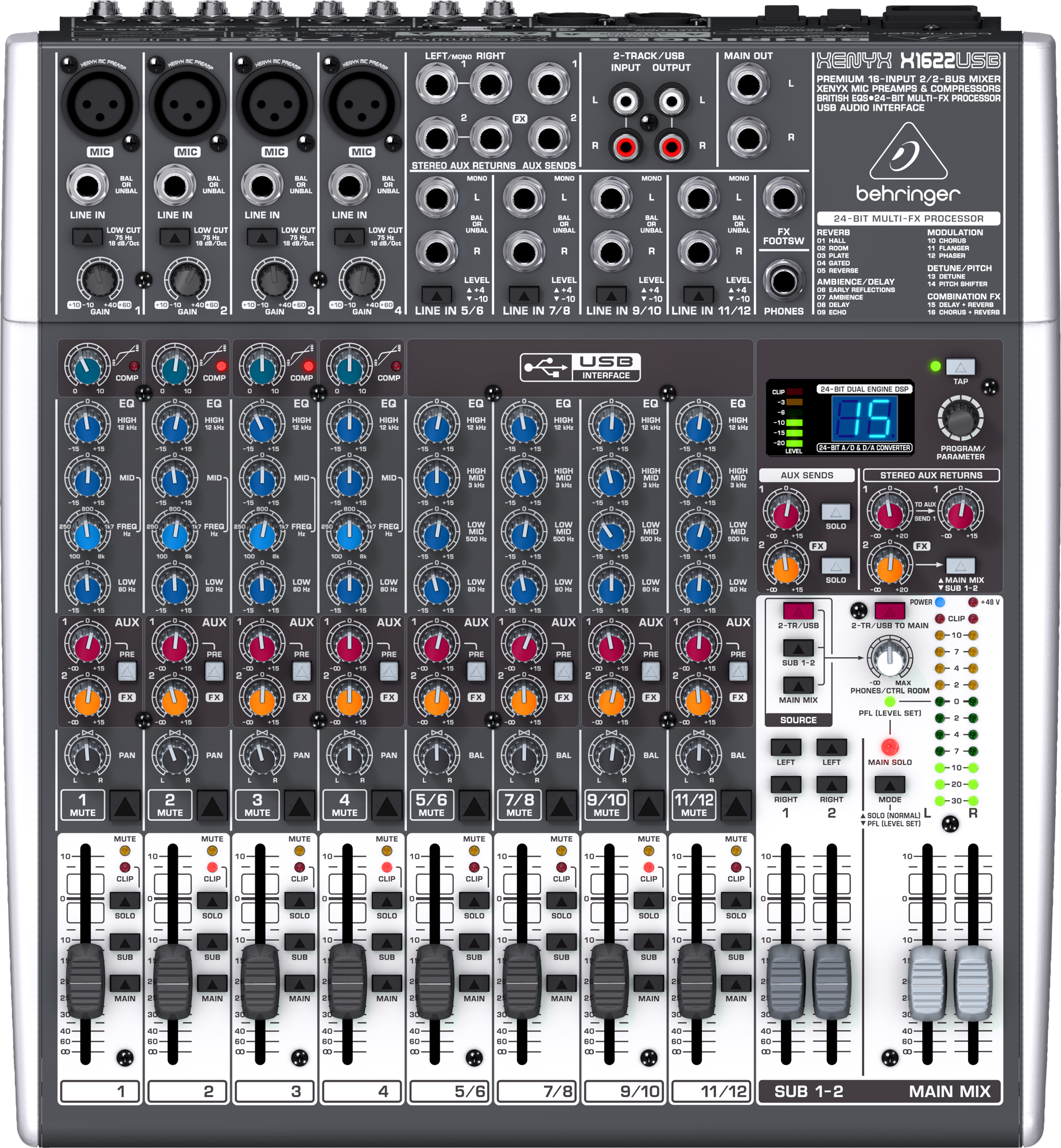 Аналогові пульти / Аналоговий пульт BEHRINGER XENYX X1622USB