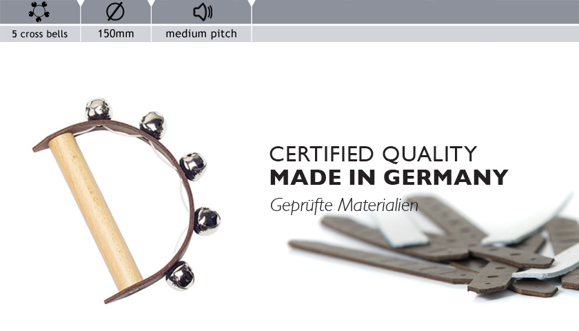 Перкуссия / Тамбурин ROHEMA Leather Handbell 5 cros bells