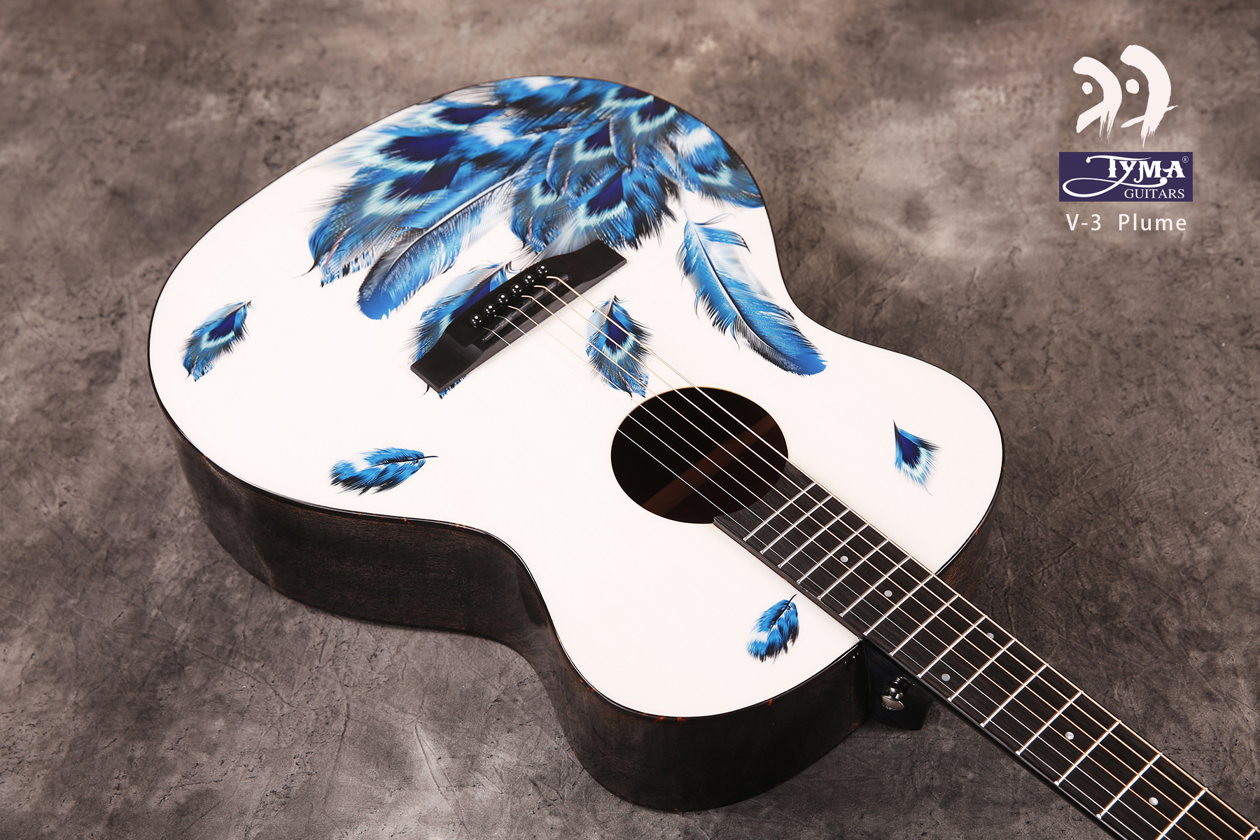 Електроакустичні гітари / Гітара електро-акустична Tyma V-3 PLUME MINI