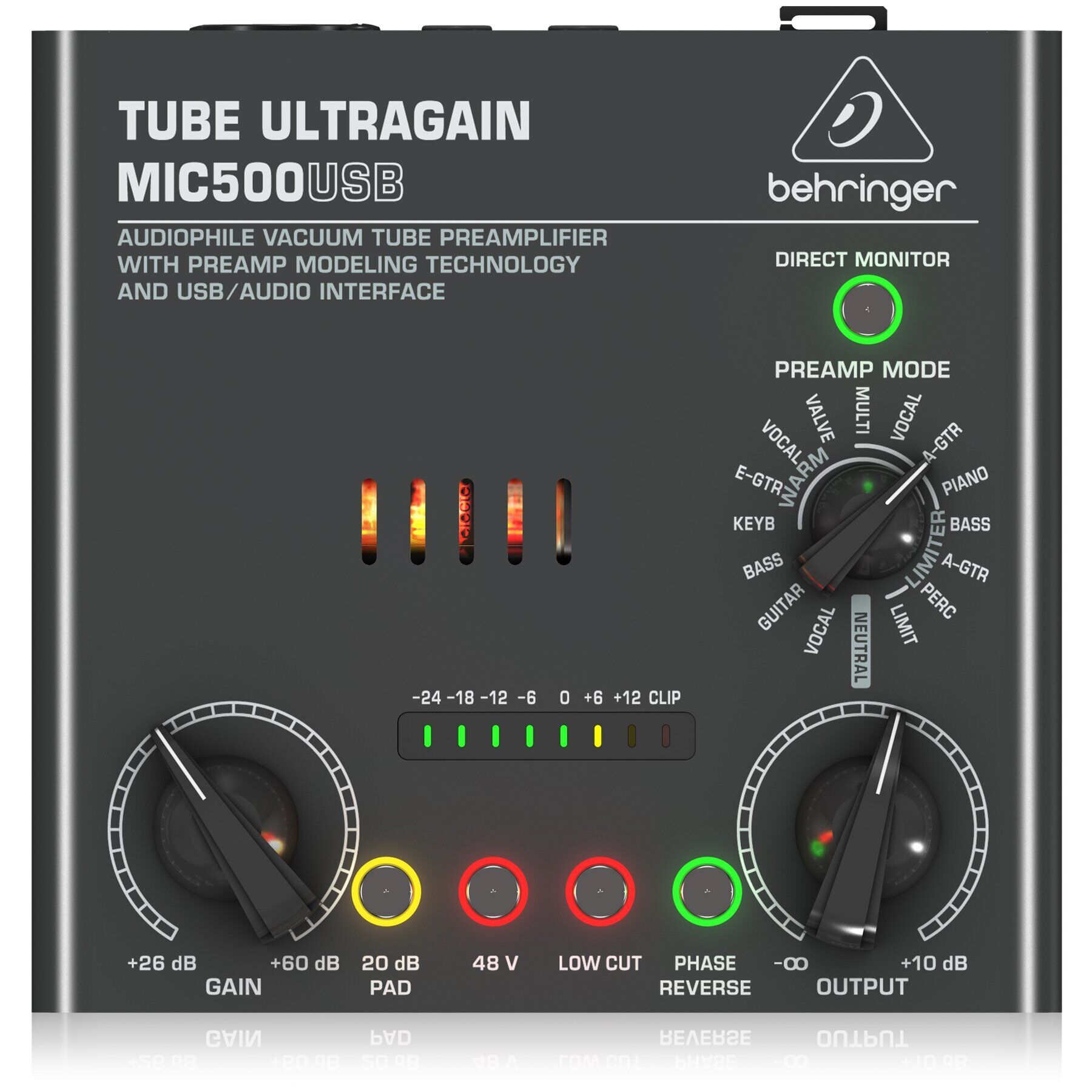 Предусилители микрофонные / Предварительный усилитель микрофонный BEHRINGER MIC500USB