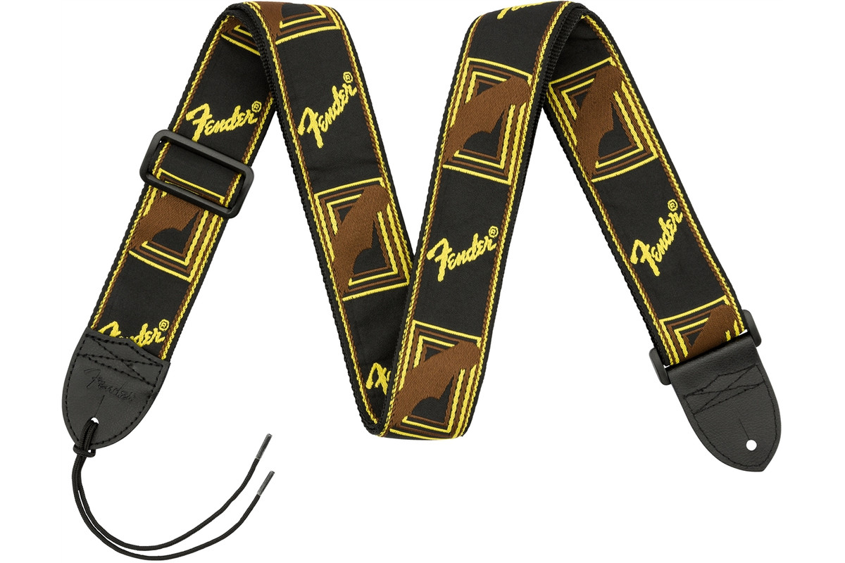 Ремни / FENDER 2 MONOGRAMMED Black/Yellow/Br