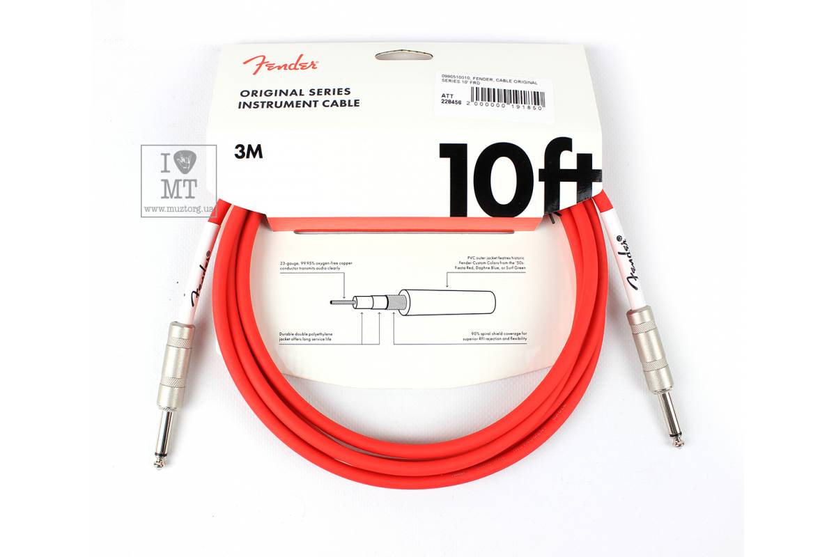 Кабель / Кабель інструментальний FENDER CABLE ORIGINAL SERIES 10'FRD