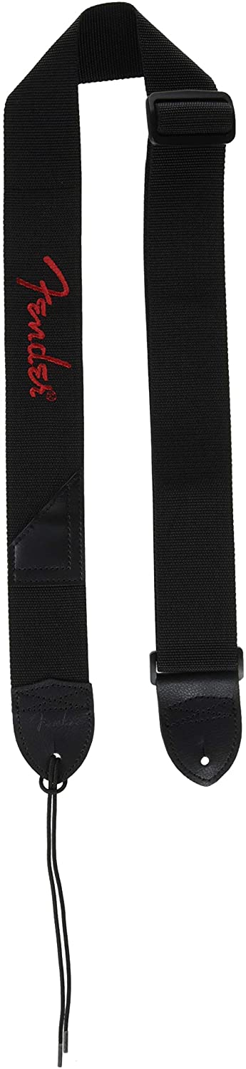 Ремні / Ремінь для гітари FENDER STRAP 2 BLACK RED LOGO