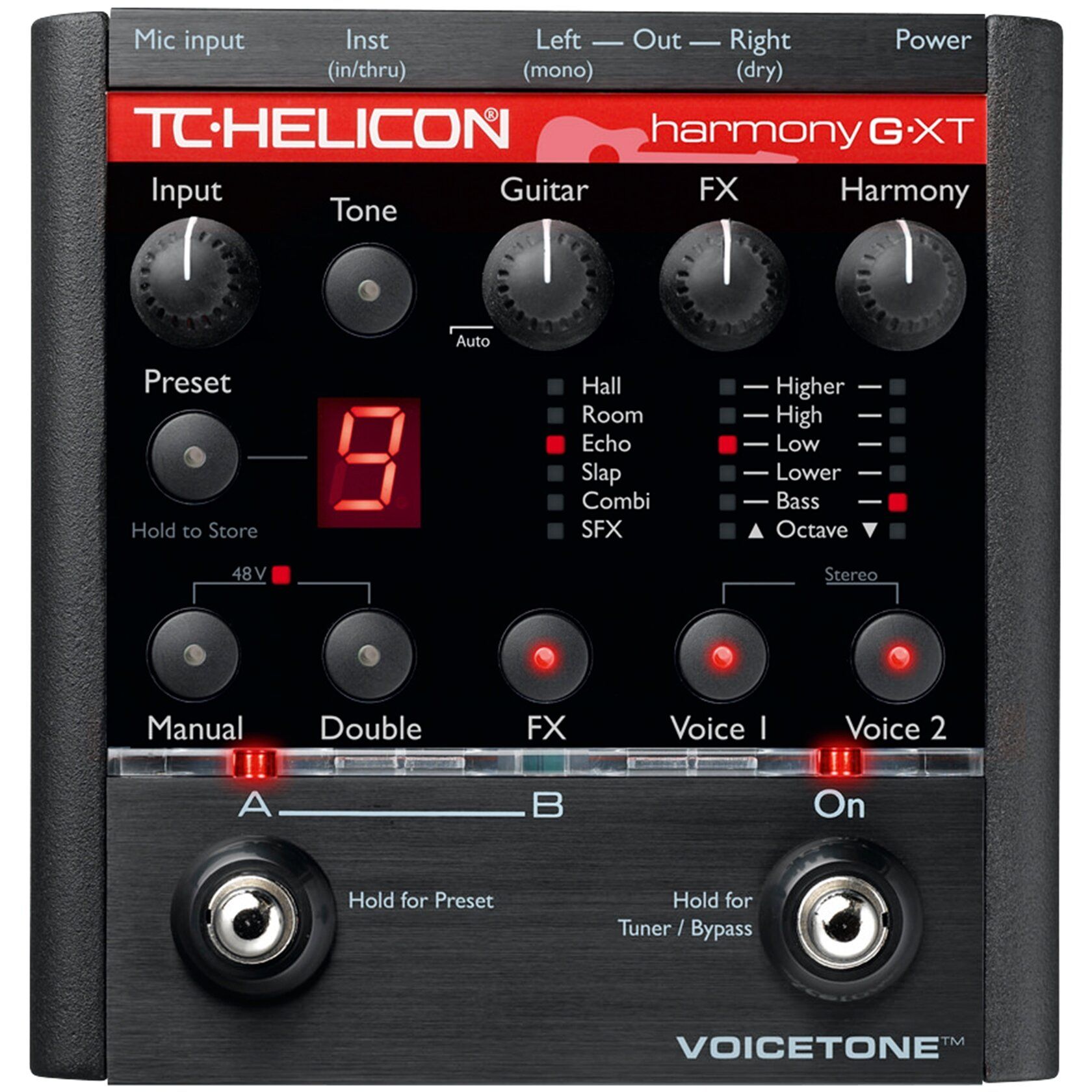 Вокальные процессоры / Вокальный процессор TC-Helicon VoiceTone Harmony-G XT