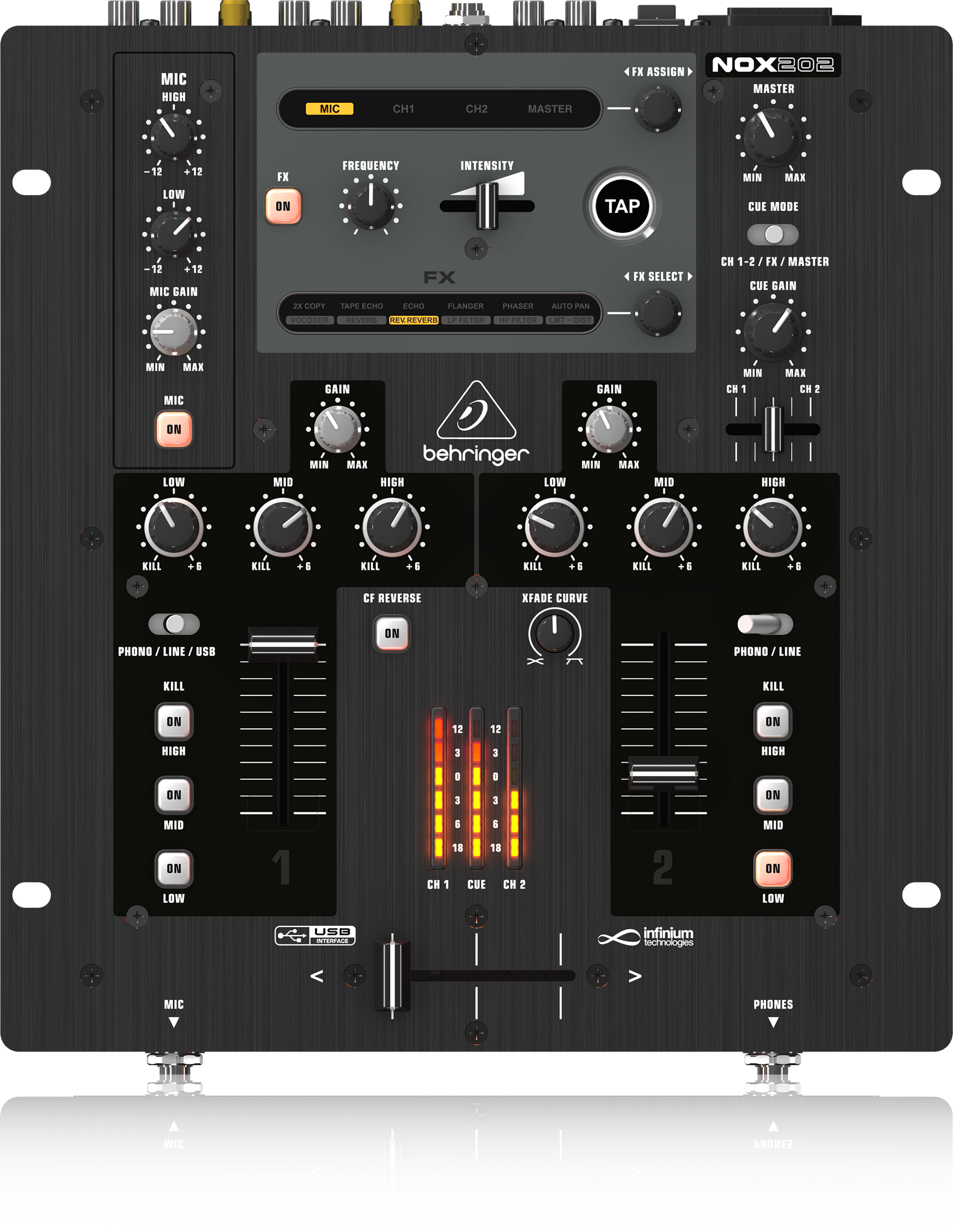 Мікшерні пульти для DJ / DJ мікшерний пульт BEHRINGER NOX202