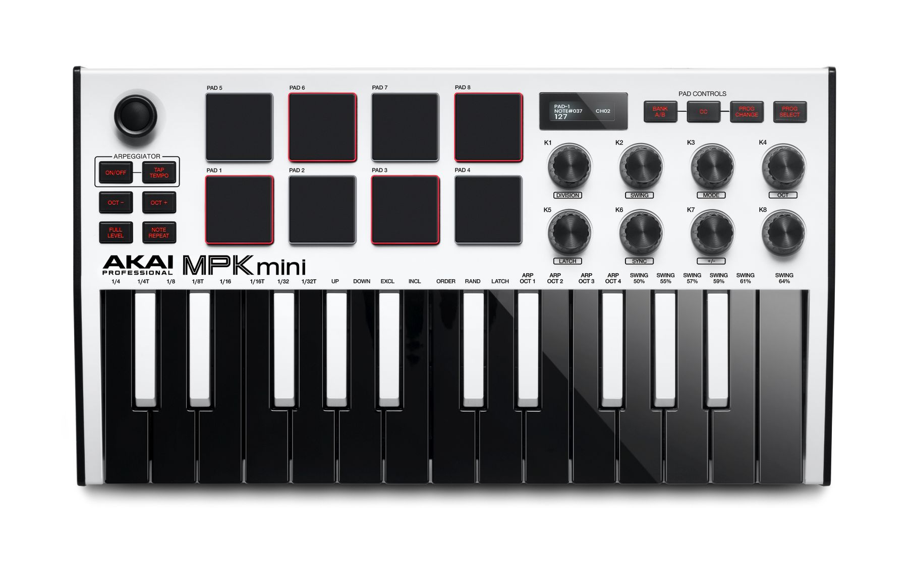 MIDI-клавіатури / MIDI клавіатура AKAI MPK MINI MK3 White