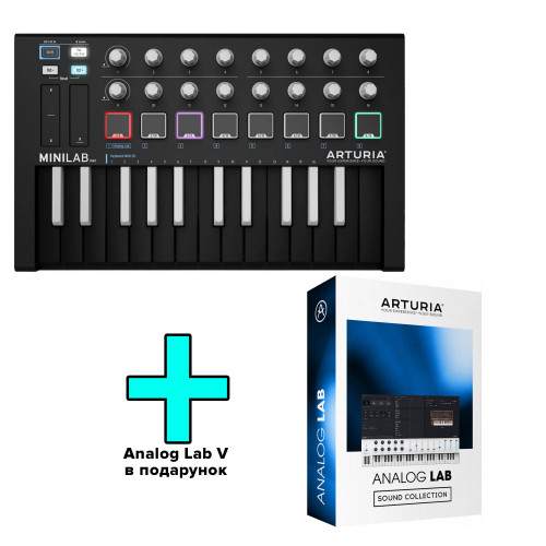 MIDI-клавіатури / MIDI клавіатура ARTURIA Arturia Minilab MKII Inverted+Arturia Analog Lab V