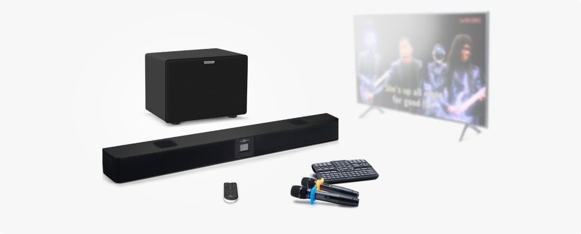 Караоке / Караоке-комплект EVOLUTION EVOBOX Plus + SE 201D + EvoSound Bar