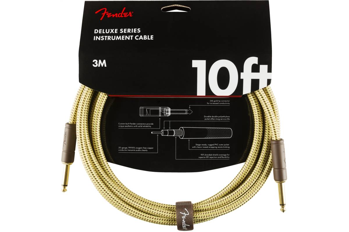 Кабель / Кабель инструментальный FENDER CABLE DELUXE SERIES 10' TWEED