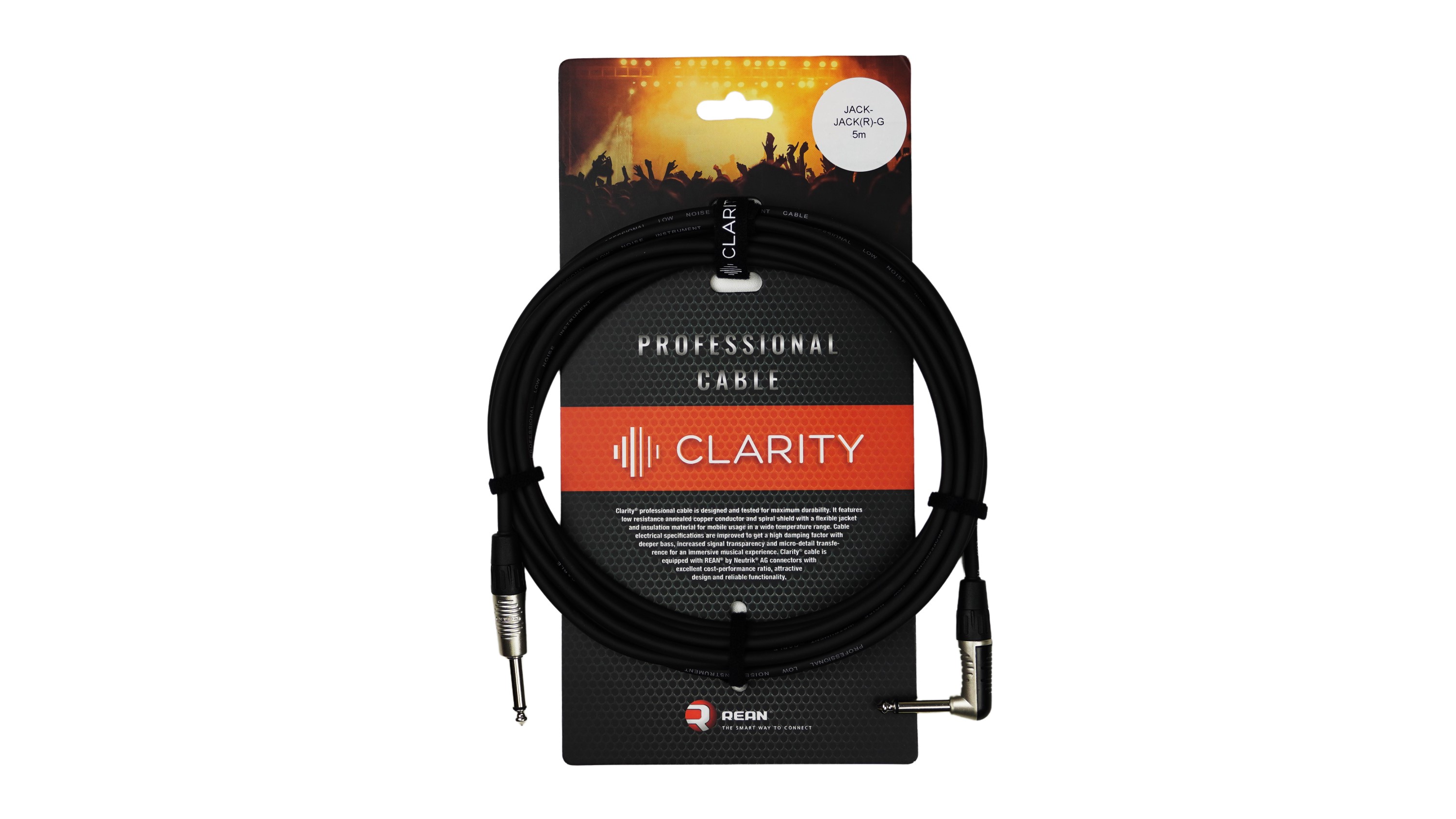 Кабель / Кабель инструментальный CLARITY JACK-JACK(R)-G/5m