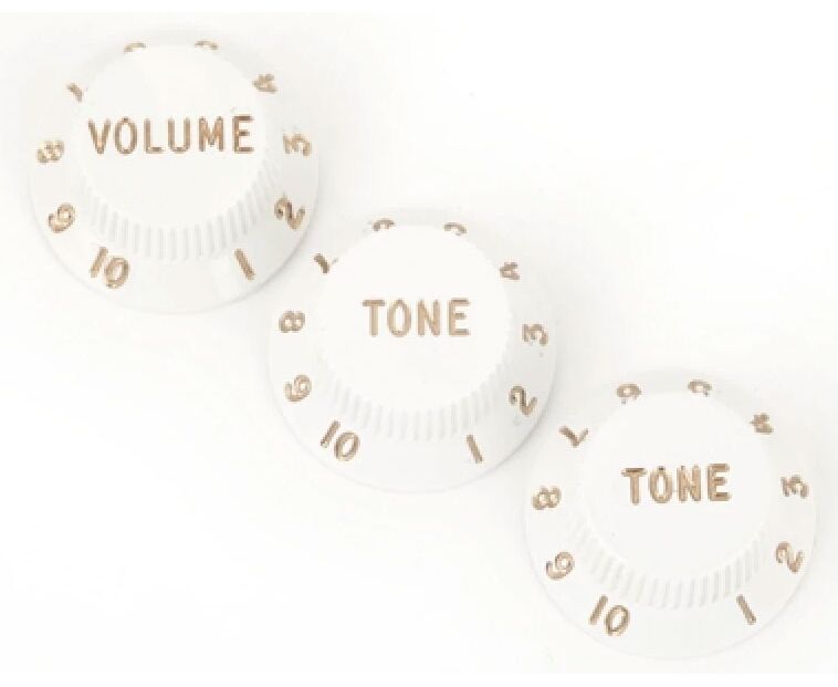 Гитарная механика, колки, лады, порожки / Регулятор (ручка) FENDER STRATOCASTER KNOB SETS WHITE