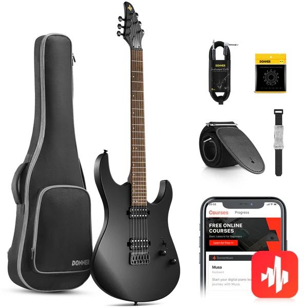 Електрогітари / Гітара електро Donner Music DMT-100 Electric Guitar Black EC1399