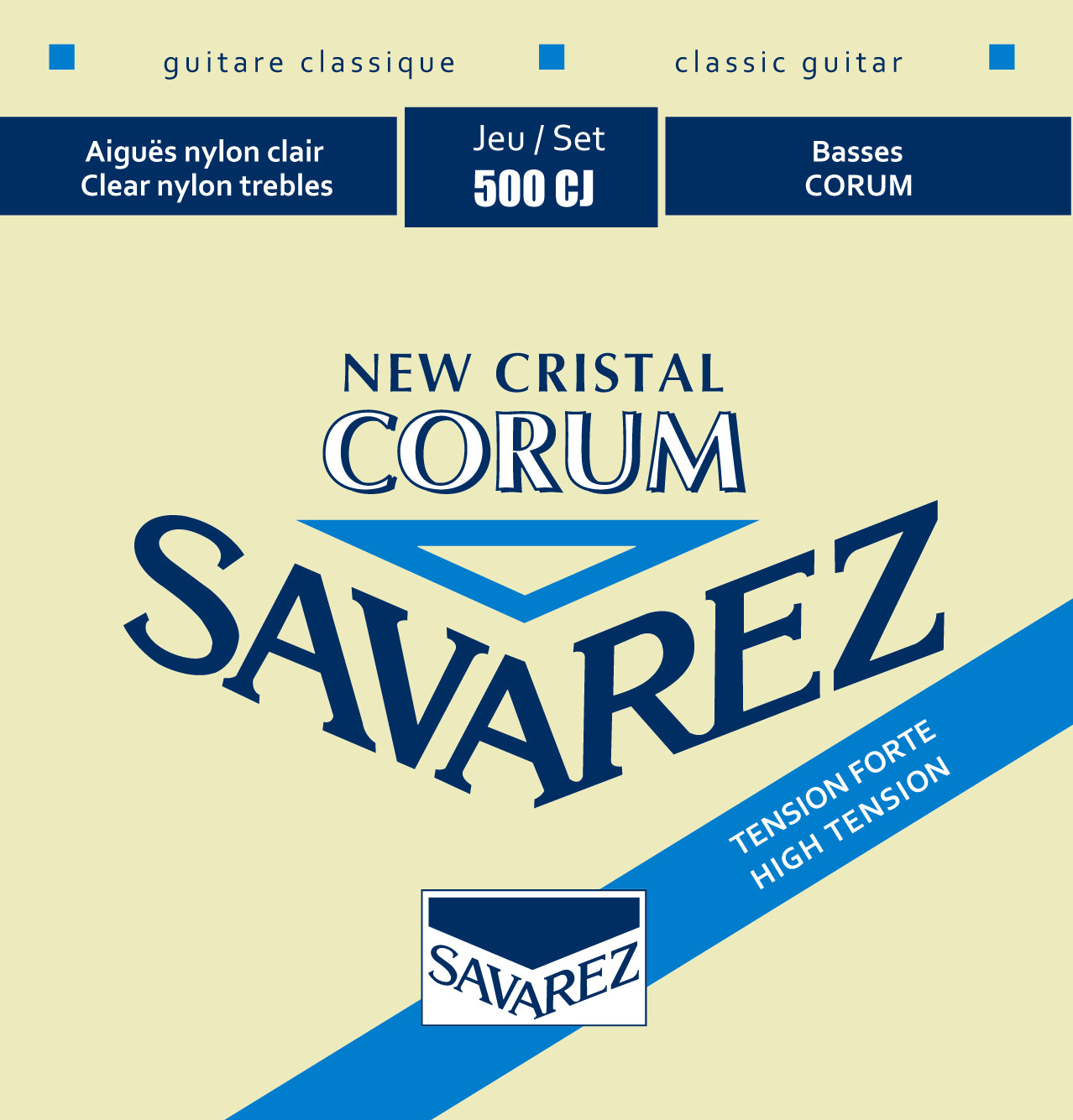 Струны для гитар / SAVAREZ 500 CJ New Cristal Corum High Tension