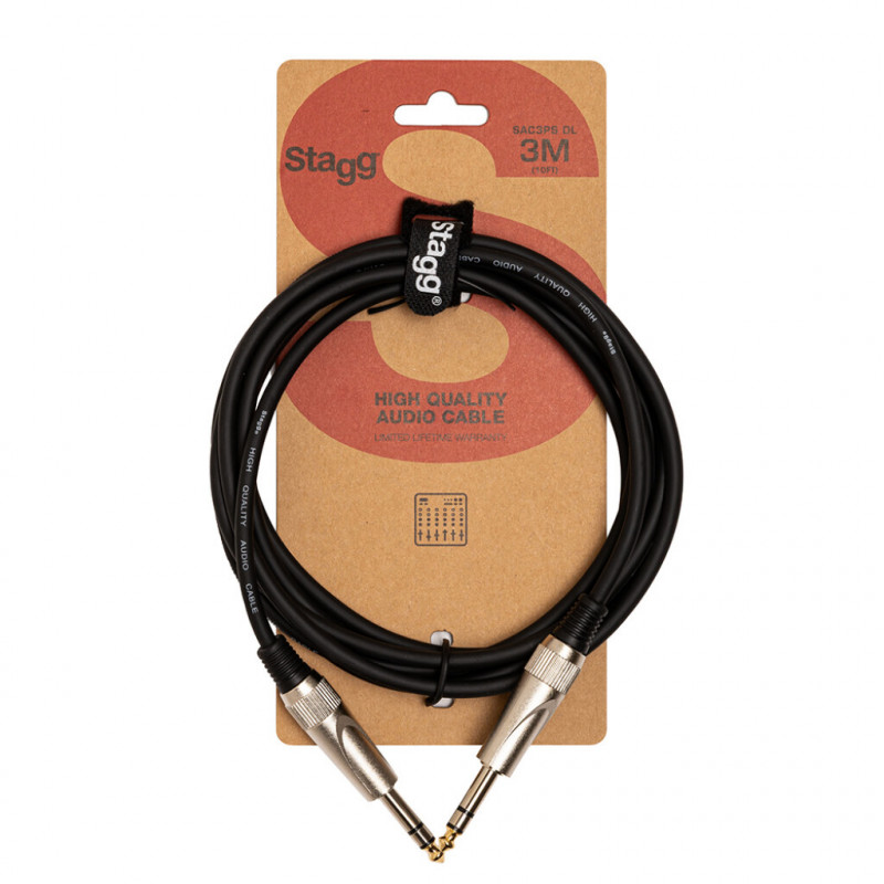 Аудиокабель / Кабель инструментальный STAGG SAC3PS DL