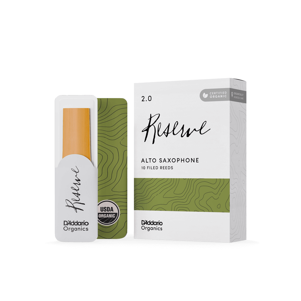 Тростини для духових / Тростина для альт саксофона D'Addario Organic Reserve - Alto Sax #2.0